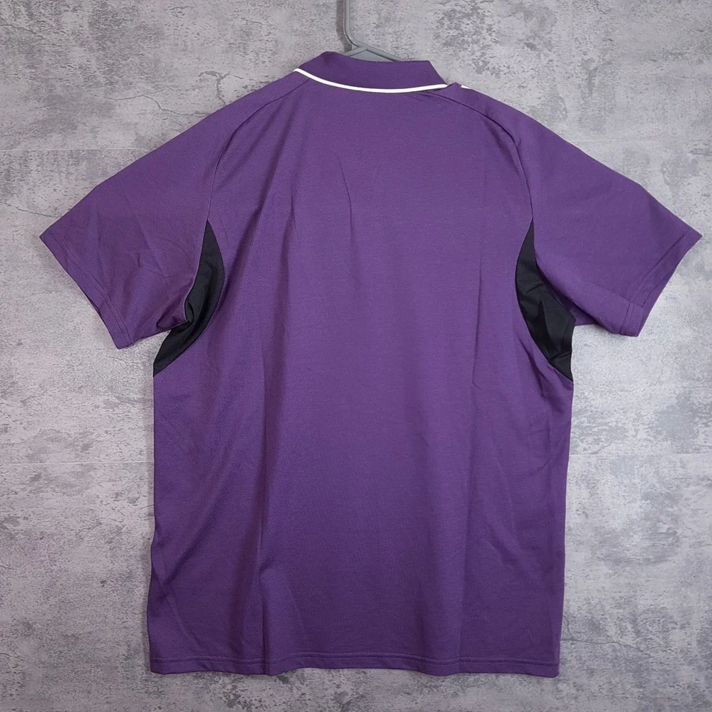 ADIDAS Manchester United UK Soccer Polo Shirt Mens LARGE Purple JP3105
